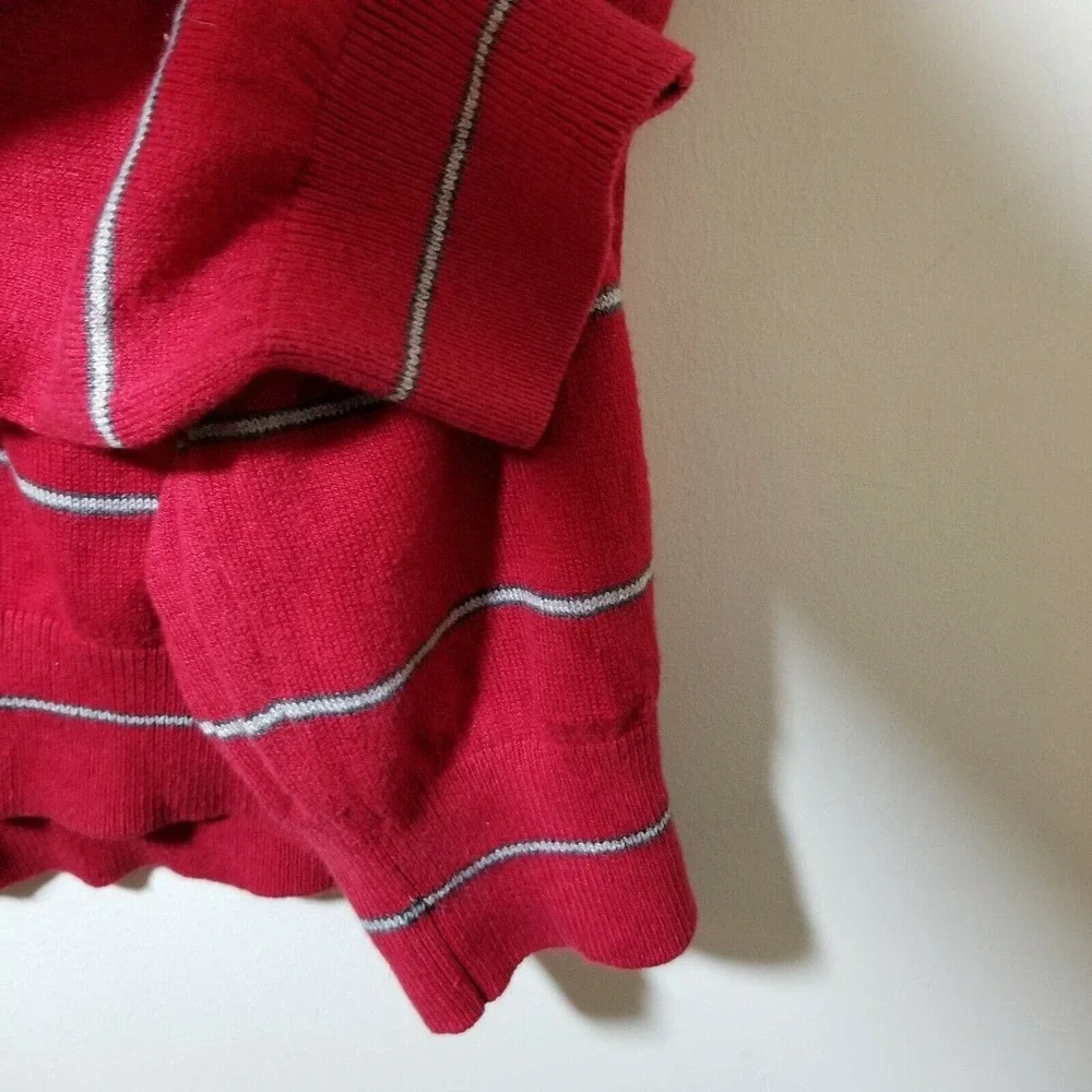 Banana Republic Mens Silk Cashmere Lightweight Striped Sweater Medium‎